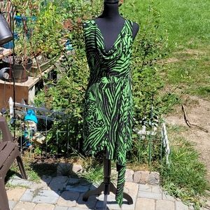 Gabrielle Union Draped Sheath Zebra Print Dress